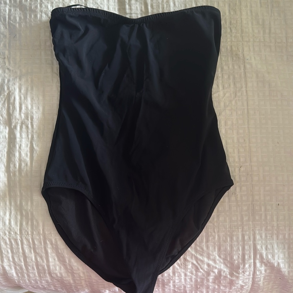 Red Carter one piece tube bathing suit xs